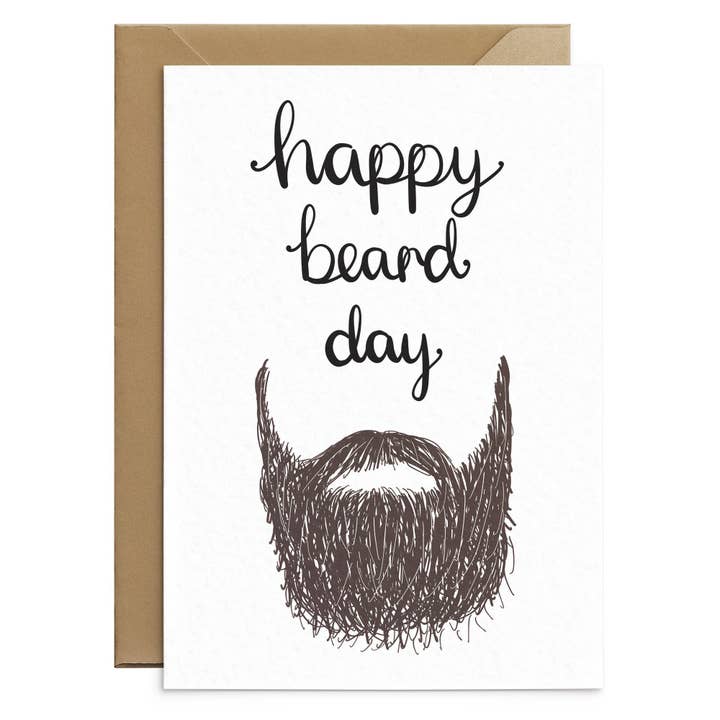 Hipster Beard Birthday Card for wholesale by Poppins & Co.