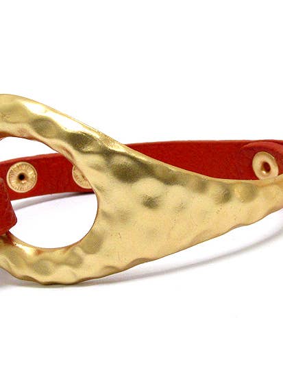 ( F468 ) ART DESIGN LEATHER B BRACELET for wholesale by Jewelry Max