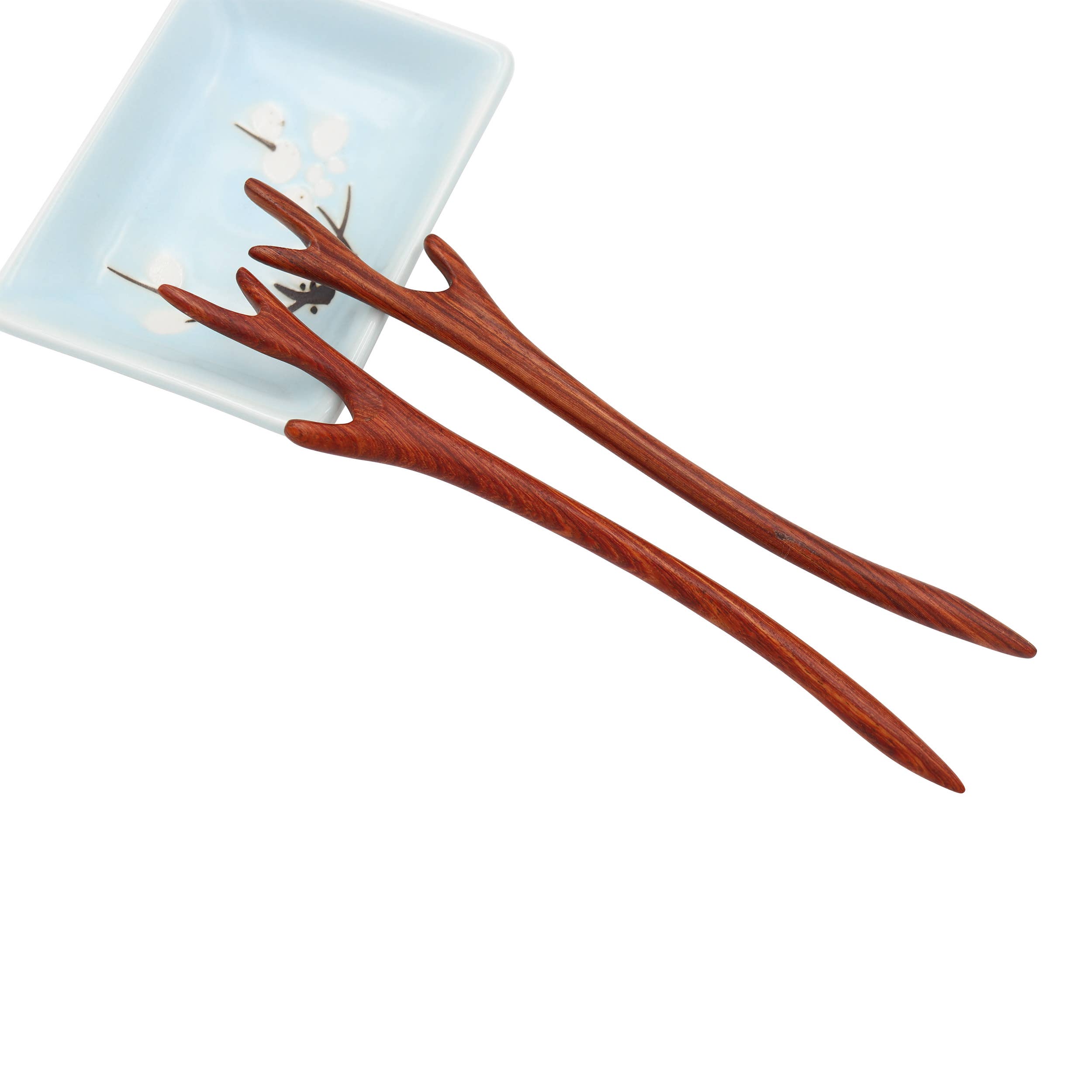 Real Sic - Wholesale Hair Pin - Red Sandalwood Hair Sticks Pin for Women – Set of 2 (Antler)3
