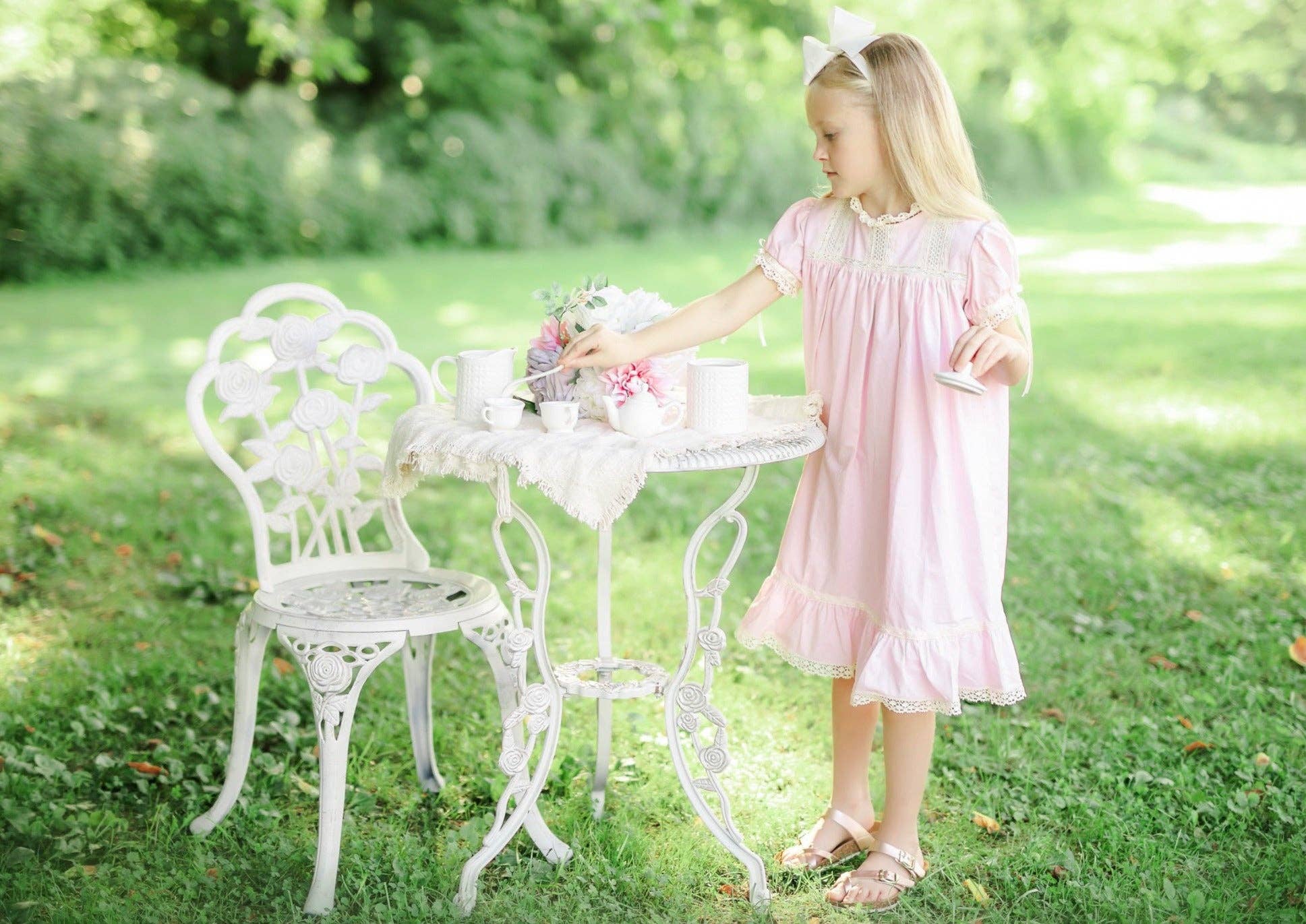 Posh Pickle - Vente Robe – enfant - Robe Héritage à Manches Roses Bristol5