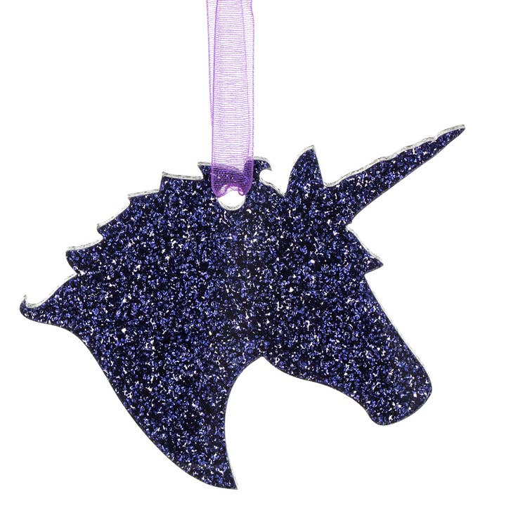 Glitter Unicorn Christmas Decoration for wholesale by Pet Mirrors