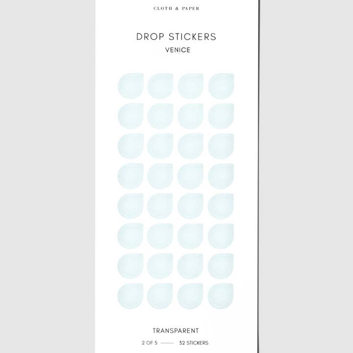 Cloth & Paper - Wholesale Sticker - Minimal Shape Sticker Set | Transparent | Drops62