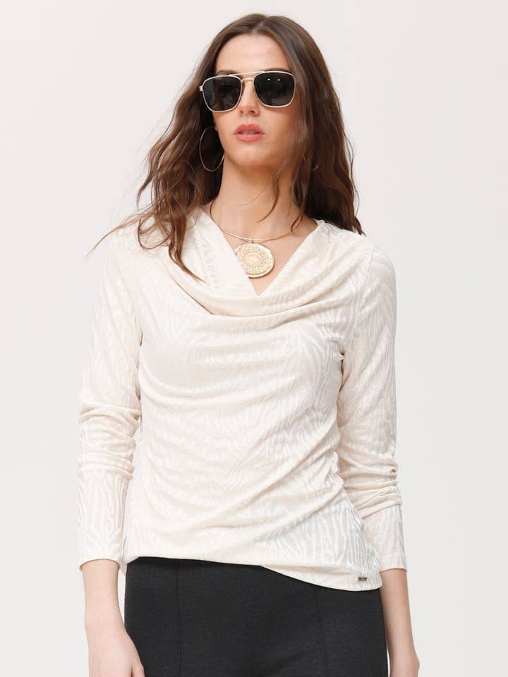 T-shirt Goula jersey jacquard zèbre pour la vente par OKY