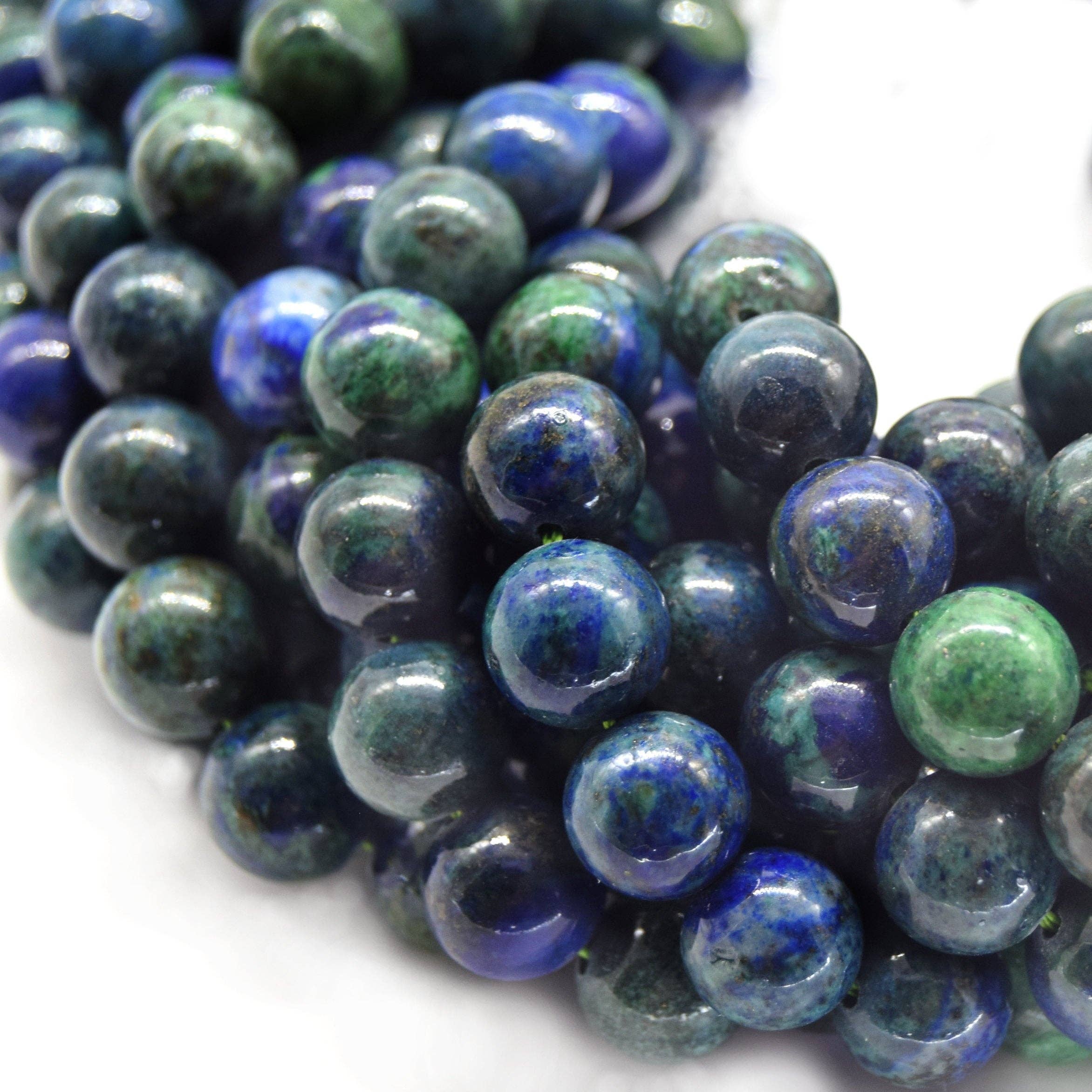Only Beads - Wholesale Beads - Azurite Malachite Beads | 4mm 6mm 8mm 10mm - Gemstone Beads1