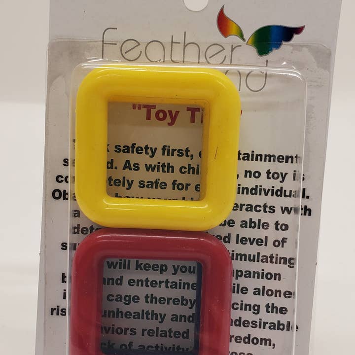 Caitec Inc - Wholesale Bird swing/toy - PLASTIC SQUARE RINGS, 2" BIRD TOY PARTS0