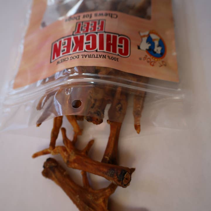 Pieds de poulet - Pochette de vente au détail de 20 unités pour la vente par QT Dog, LLC