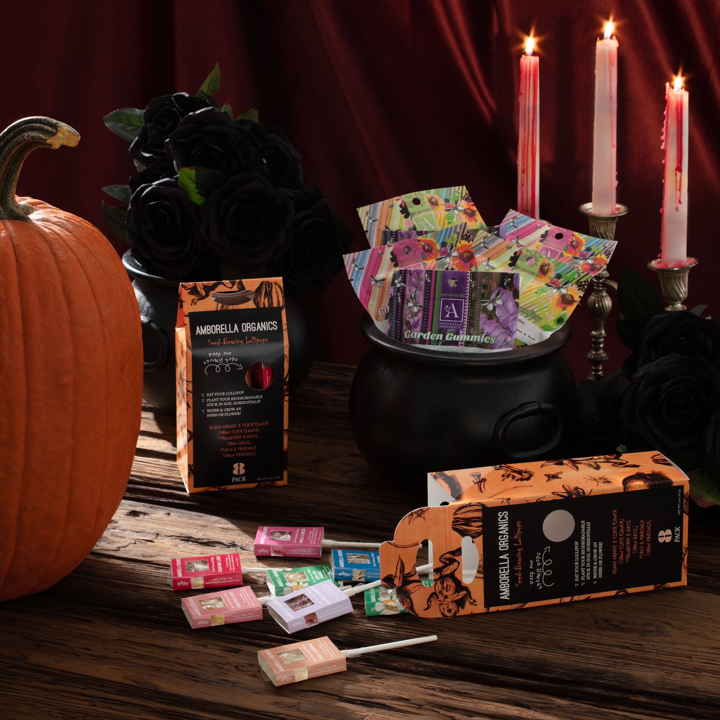 Amborella Organics - Wholesale Lollipop - Halloween Lollipop 8 Pack (Eat, Plant & Grow a Herb/Flower)5