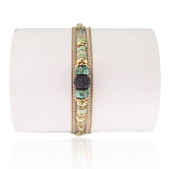 Damearmbånd NEPAL sort sol 2223 for engroshandel hos LOetMA