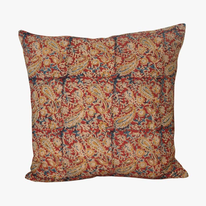 Marigold Kalamkari Pillow for wholesale by Pasqual McDermott Interiors