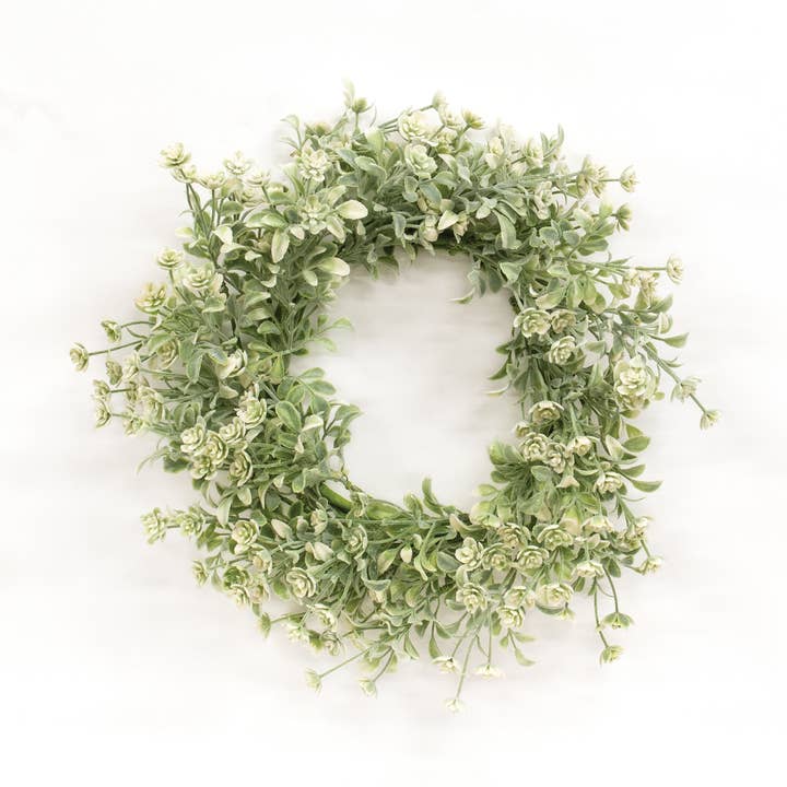 Soft Touch Dusty Eucalyptus Candle Ring - 6-1/2 In for wholesale by Saybrook Lane