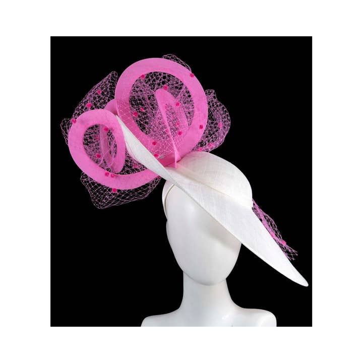 Sombrero grande de carreras tipo fascinator de Fillies Collection para venta al por mayor de Max Alexander by Cupids Millinery Melbourne