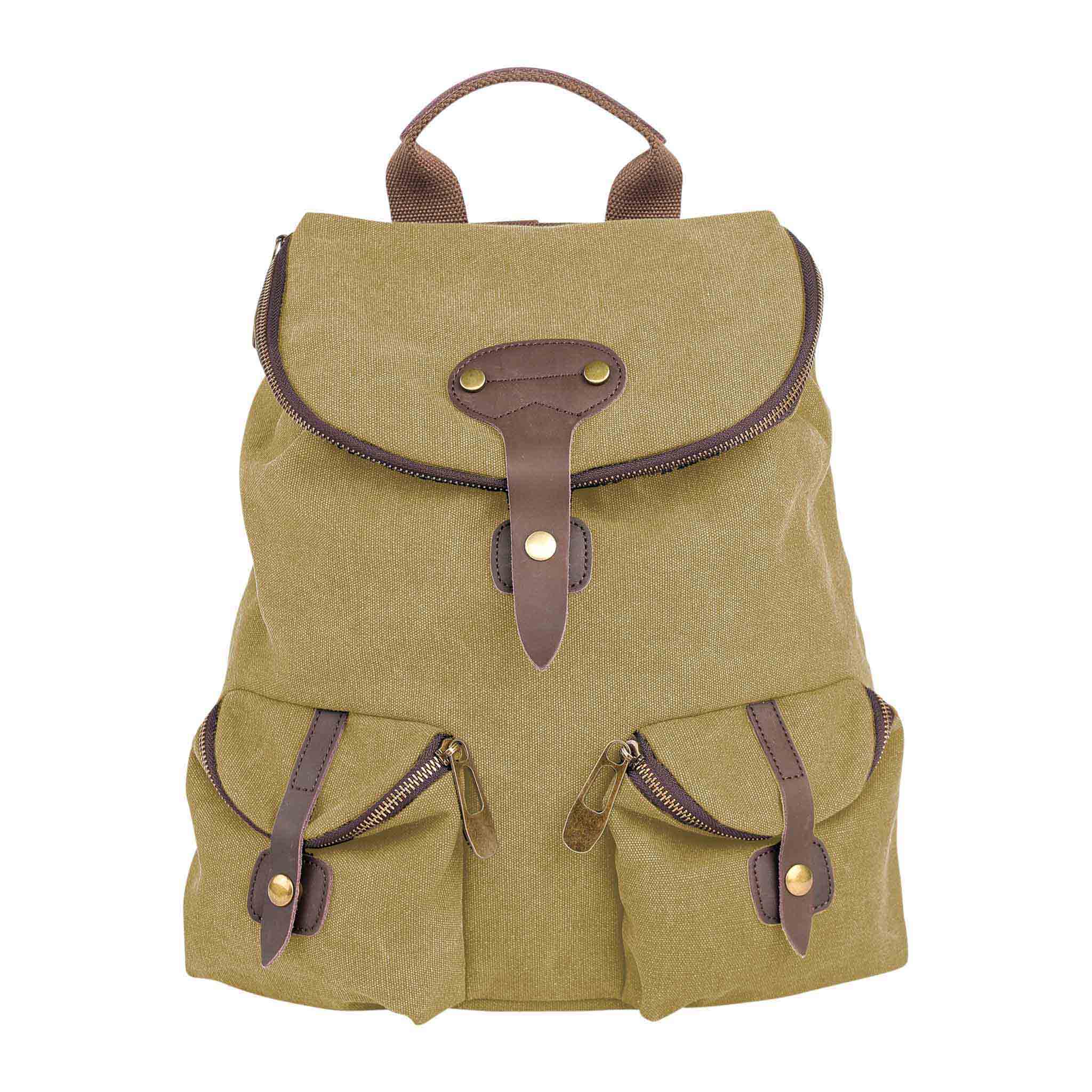 ZEDE PARIS - Wholesale Backpack - Women's - SAINT-PAUL - Canvas and leather backpack95