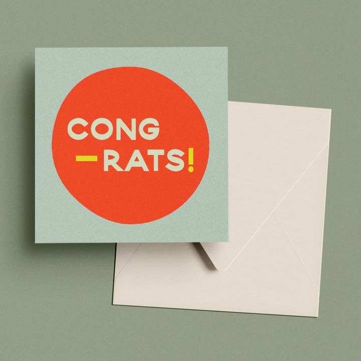 Congrats Mini Card for wholesale by Library Design Co.