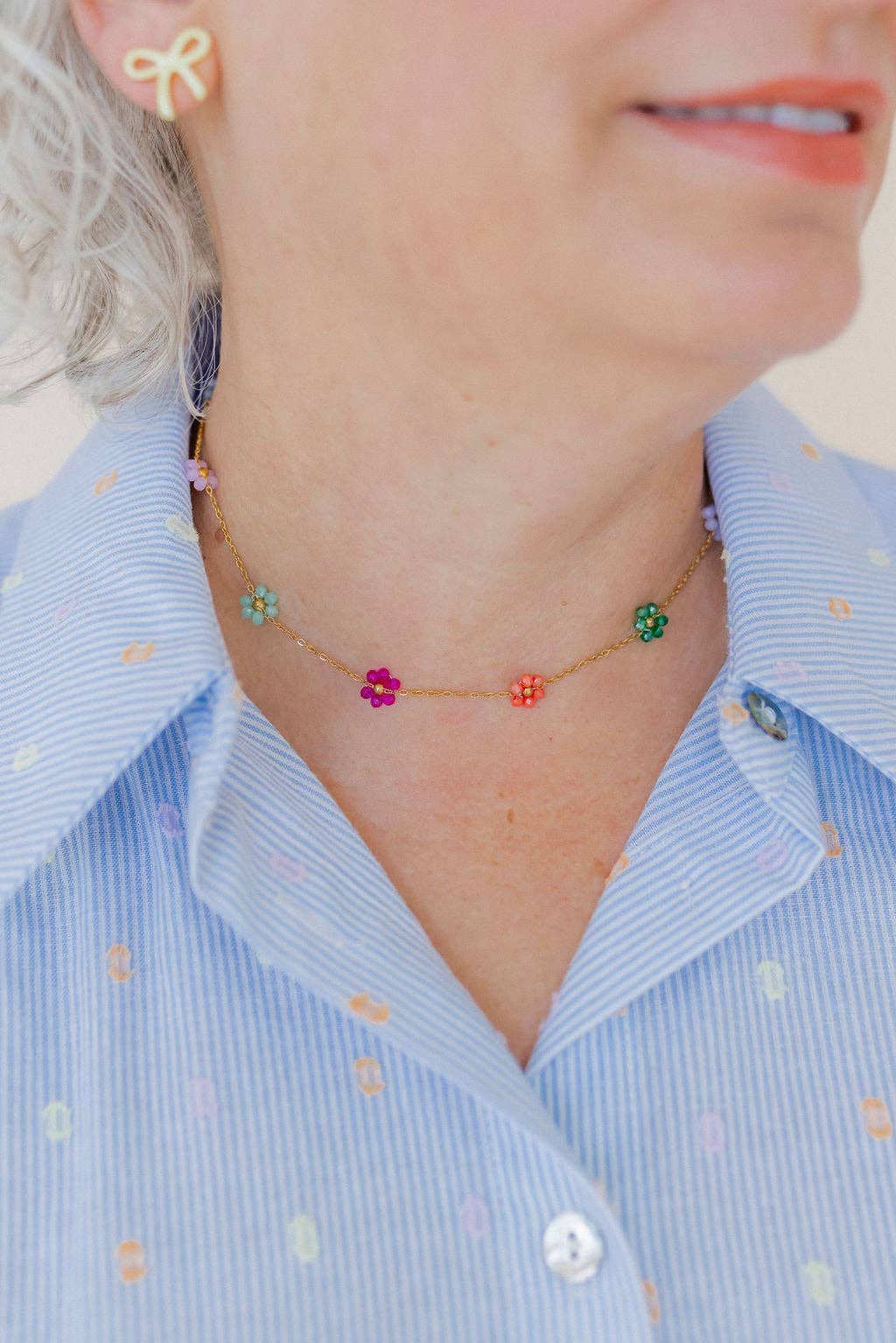 LINNY CO - Vendita all'ingrosso Collana con ciondolo/pendaglio - Collana - Gracie Fiore Multicolore8