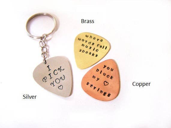 CY Design Studio - Wholesale Individual Charm/Pendant - Script Monogrammed Initial Personalized Guitar Pick2