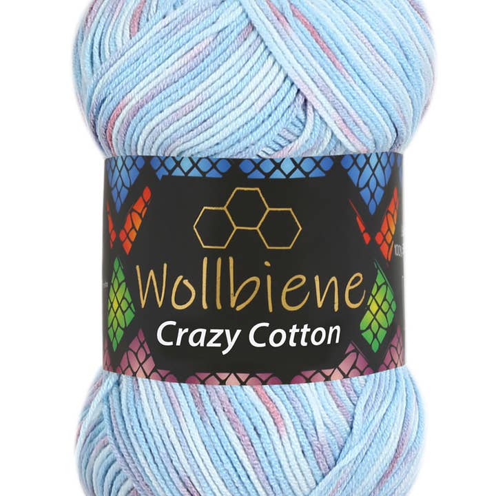 Wollbiene - Vendita all'ingrosso Lana - Lana Wollbiene Crazy Cotton per tutte le stagioni, 100 g, lana per maglieria