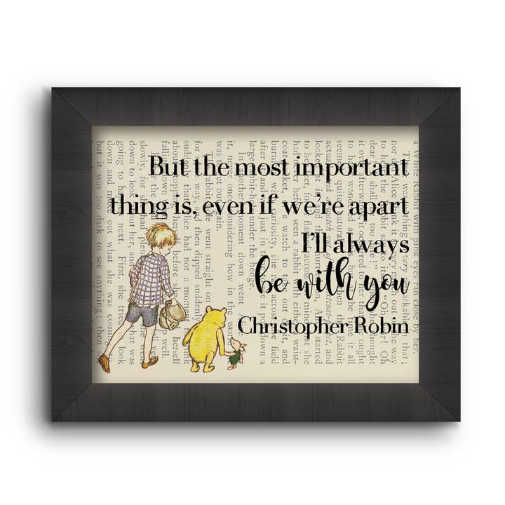 But The Most Important Thing Is... - Winnie The Pooh for wholesale by Cecelia Rose Book Page Art