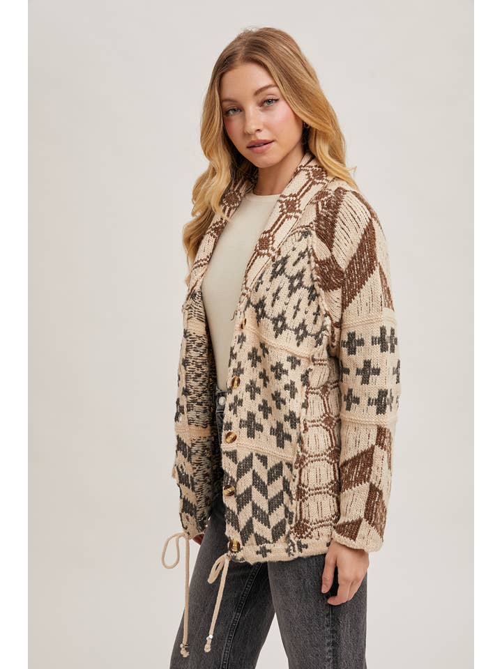 Peace Love Line - Wholesale Cardigan - Women's - PL4304 - BUTTON DOWN KNIT SWEATER CARDIGAN3
