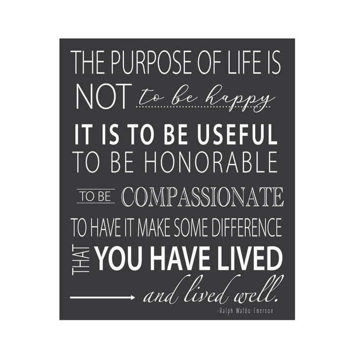 The Purpose Of Live, Stretched Canvas for wholesale by Red Barn Canvas