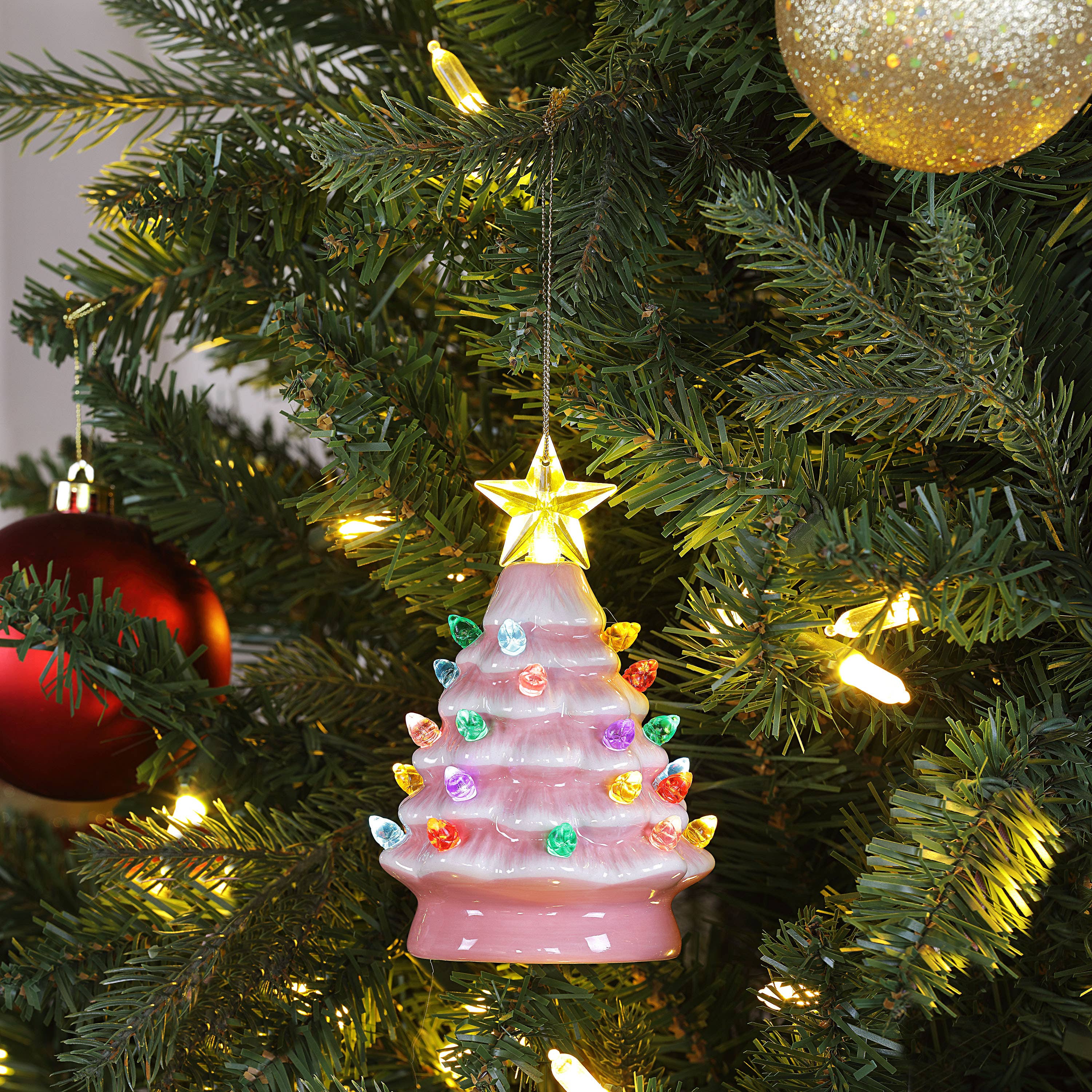 Mr. Christmas - Wholesale Christmas Decoration - 5" Nostalgic Tree - Pink1