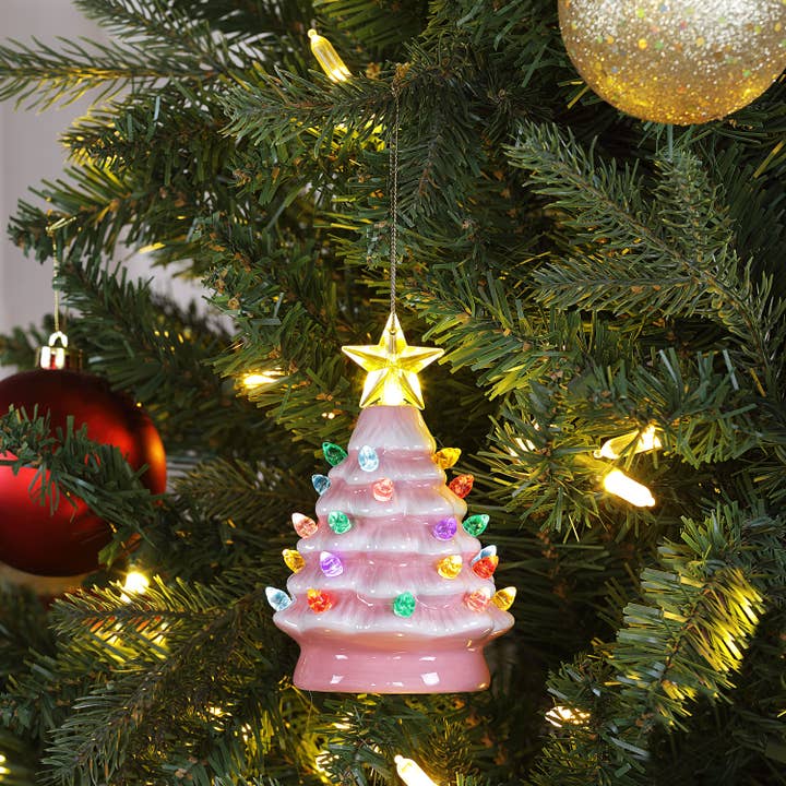 Mr. Christmas - Wholesale Christmas Decoration - 5" Nostalgic Tree - Pink1