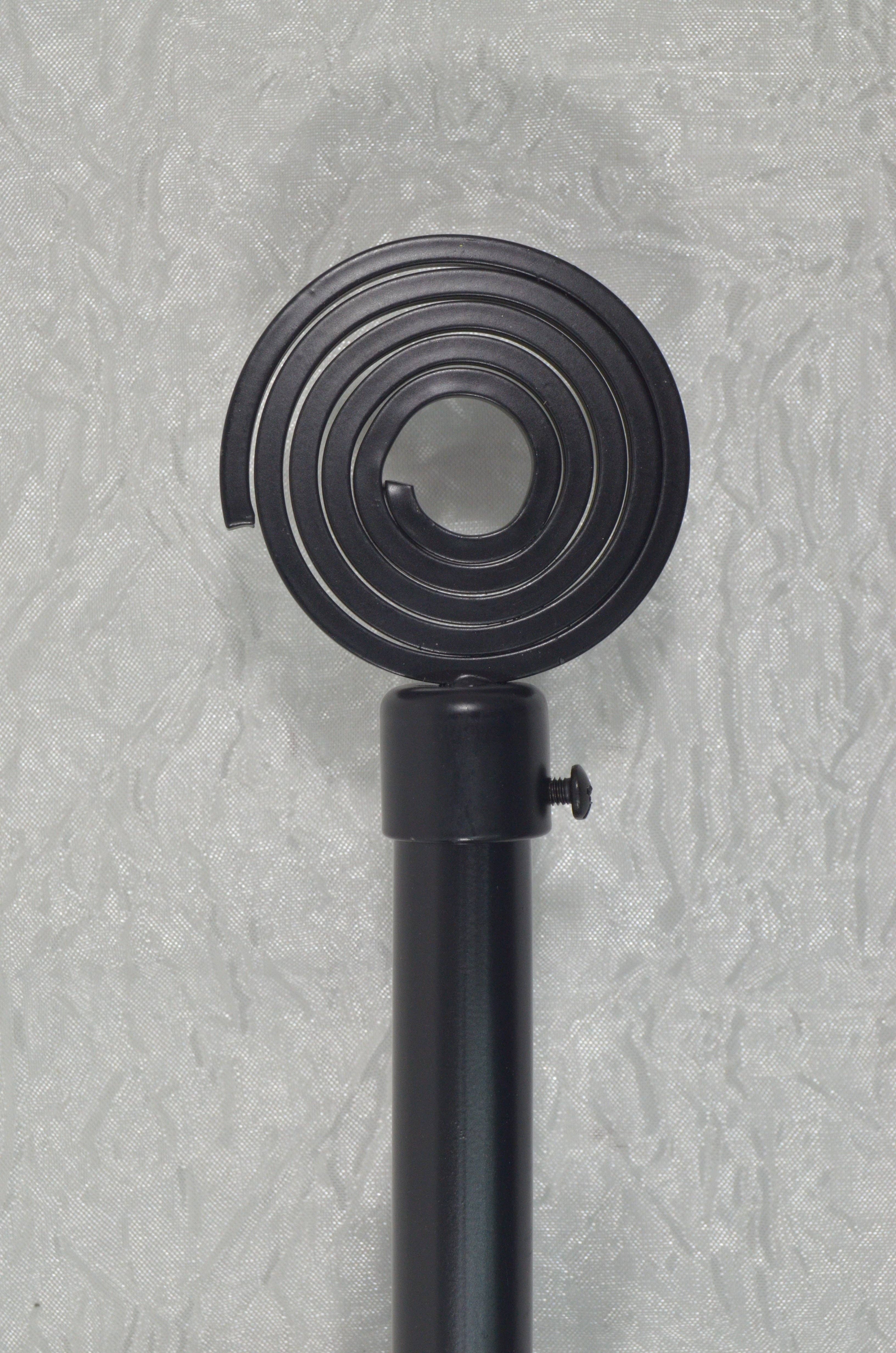 BOD HOME - Wholesale Curtain Rod - CURTAIN ROD BLACK METAL 70-120cm SPIRAL ENCHANTED