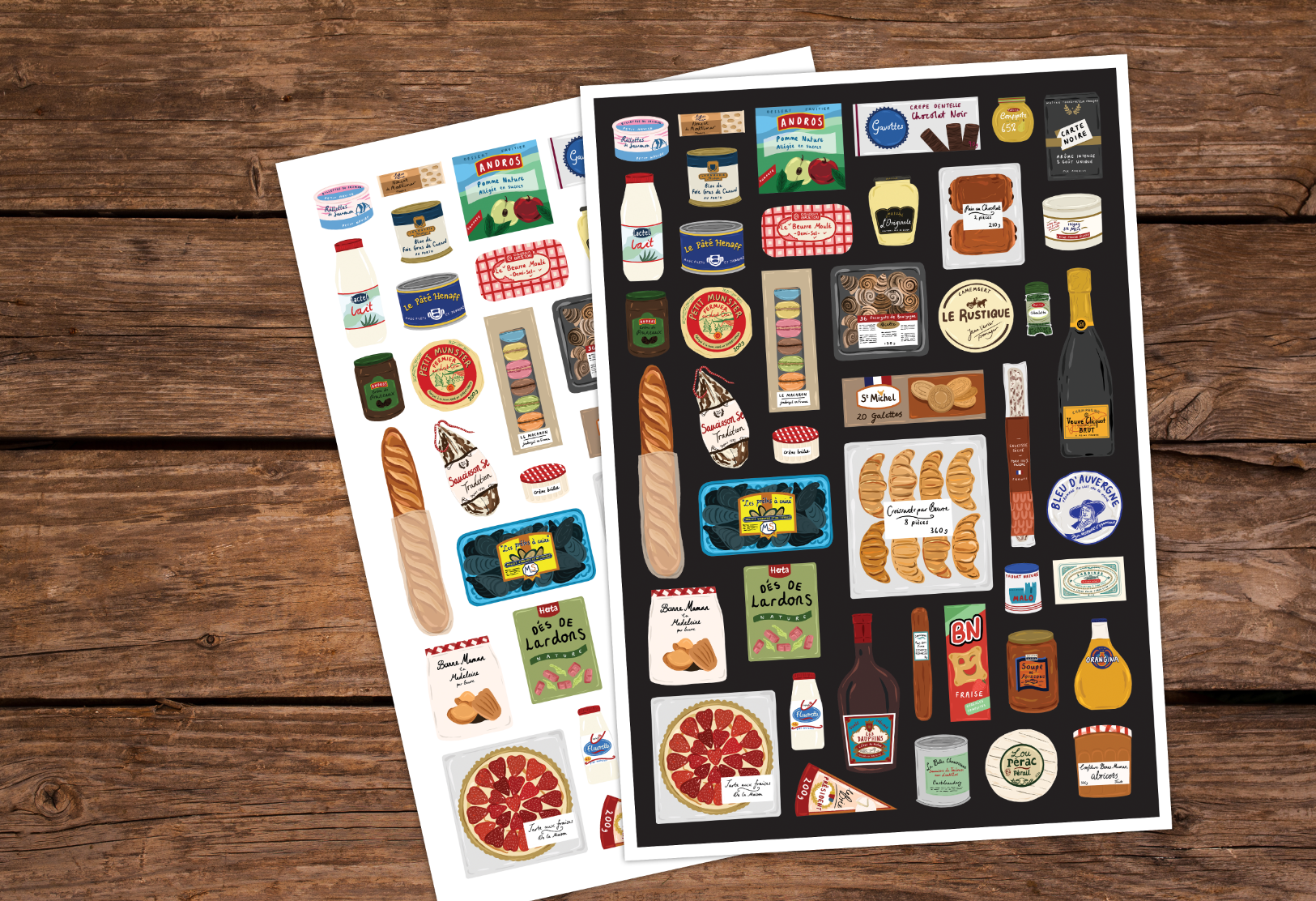 Bea Baranowska Illustration - Wholesale Art Print - French Food Larder Print2