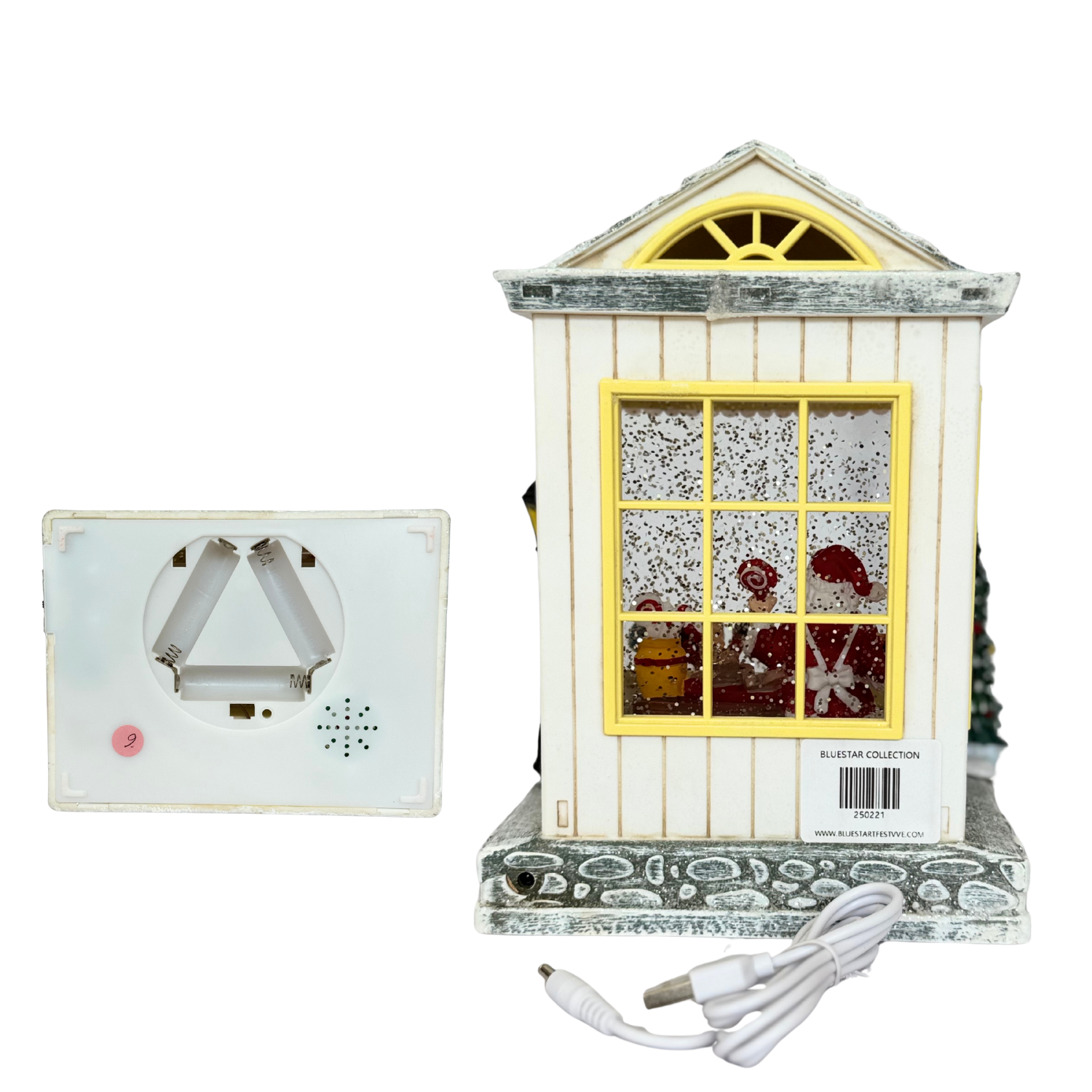 BLUE STAR B.V. - Wholesale Christmas Decoration - Christmas Candy Shop LED Scene with Santa & Children, Music4