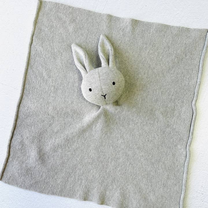 Viverano Organics - Wholesale Security/Cuddle Blanket - Baby - Bunny -Organic Baby Lovey Security Knit Blanket Cuddle Cloth