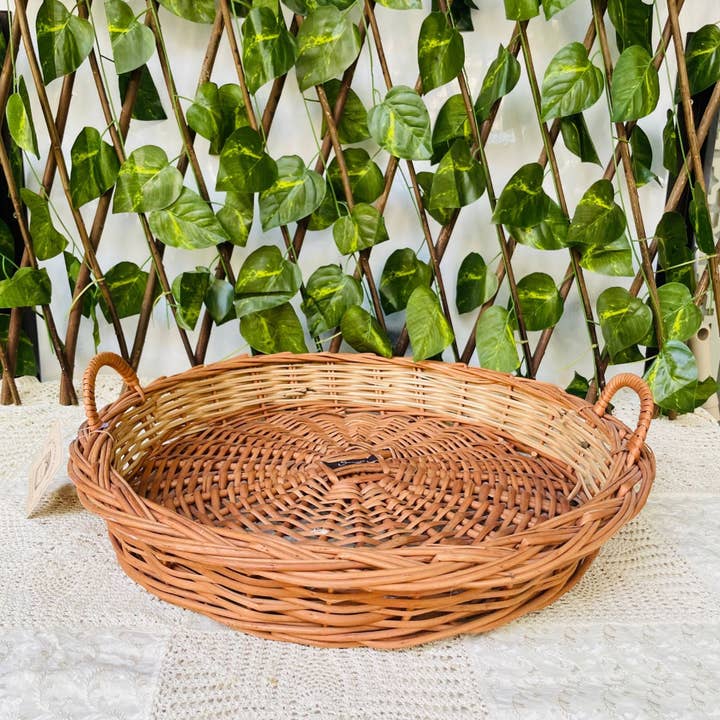 Bandeja de mimbre Saanjh Maga para decoración de mesa para venta al por mayor de Saanjh