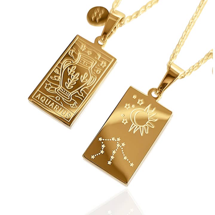 Aquarius ~ Zodiac Constellation Necklace for wholesale by Dorsya