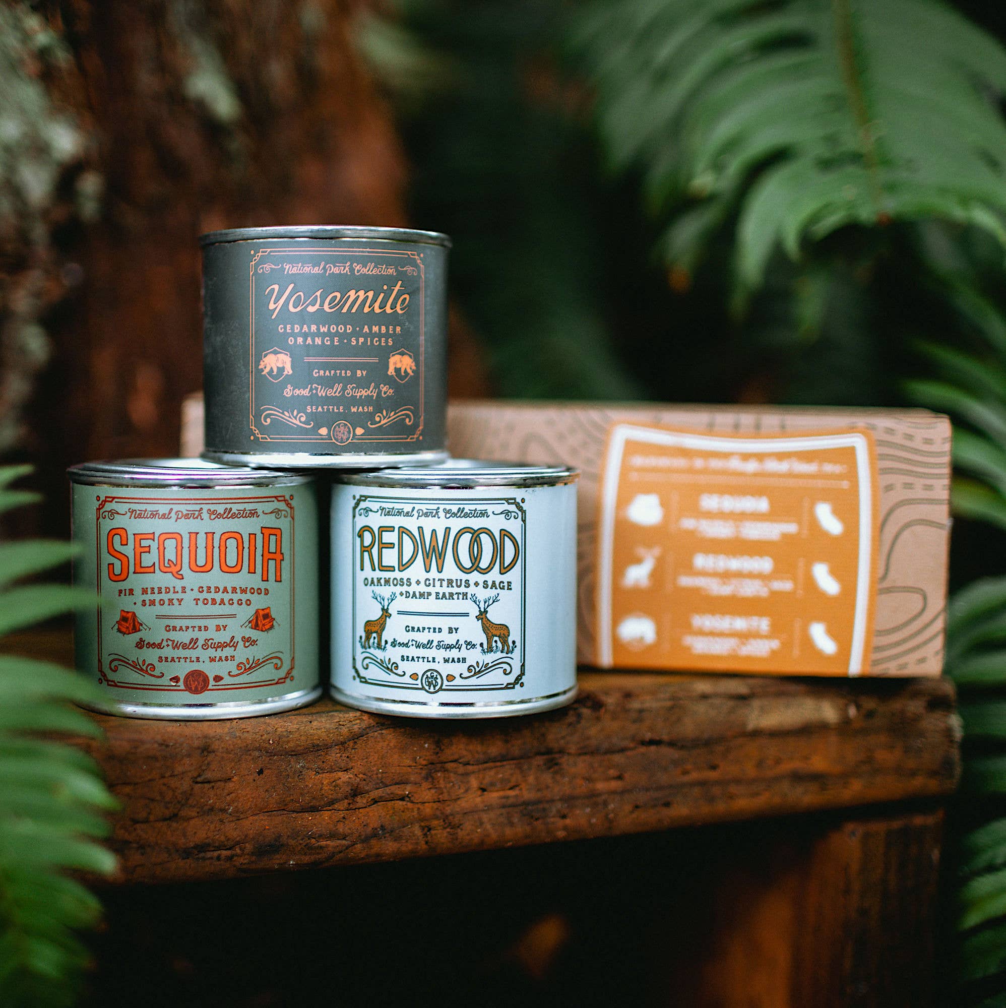 Good & Well Supply Co. - Wholesale Travel Candles - National Parks of the Mountain West Mini Candle Gift Set2