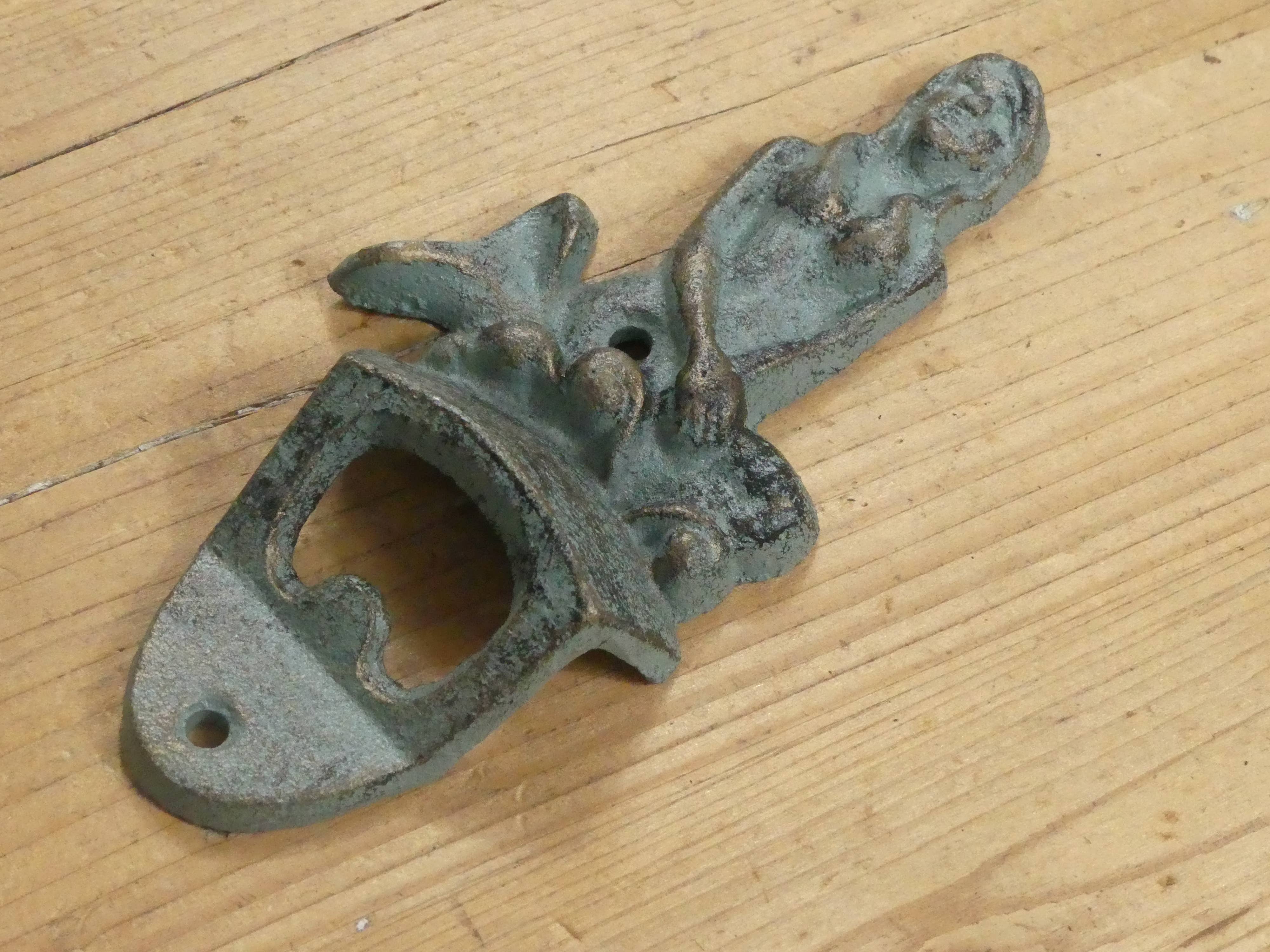 Midwest Craft House - Wholesale Bottle/Wine Opener - CAST IRON WALL MOUNTED MERMAID BOTTLE OPENER2