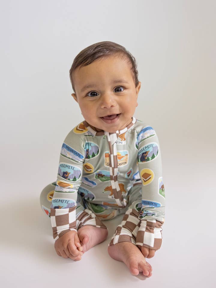 Lets Go To A National Park Zippie Onesie|Soft& Cozy Babywear for wholesale by Rayns Tiny Stitches