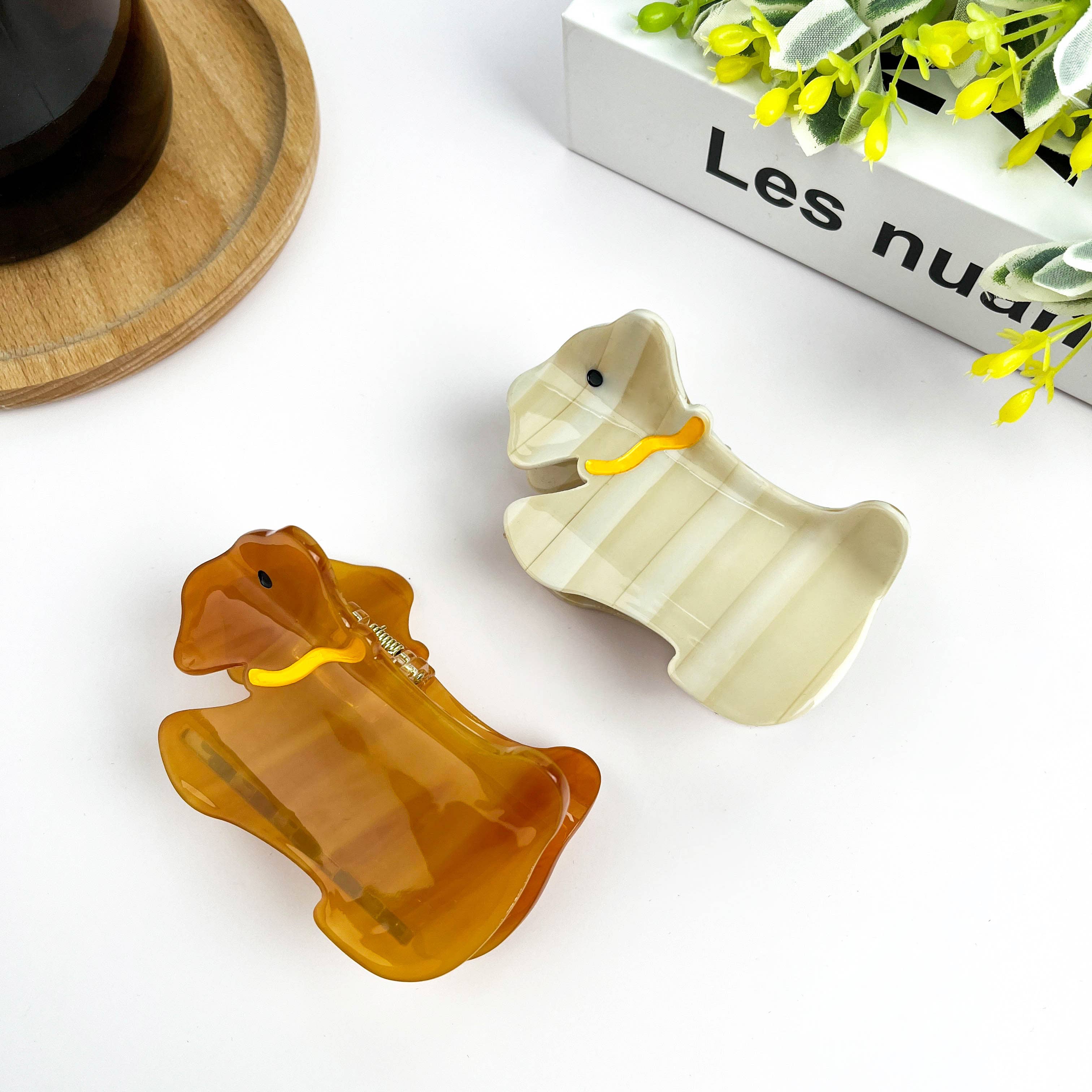 TheDivaSoap - Vendita all'ingrosso Fermaglio per capelli - Donna - Fermaglio per Capelli Cucciolo Carino, Artiglio per Capelli in Acetato a Forma di Animale3