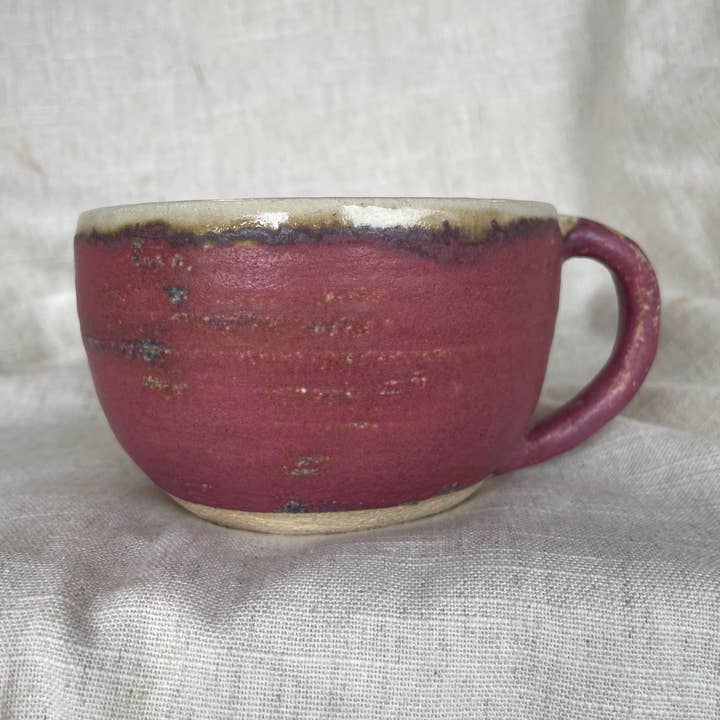 Charlotte Manser Ceramics – wholesale Coffee mug – Dark Pink Cappuccino Mug0