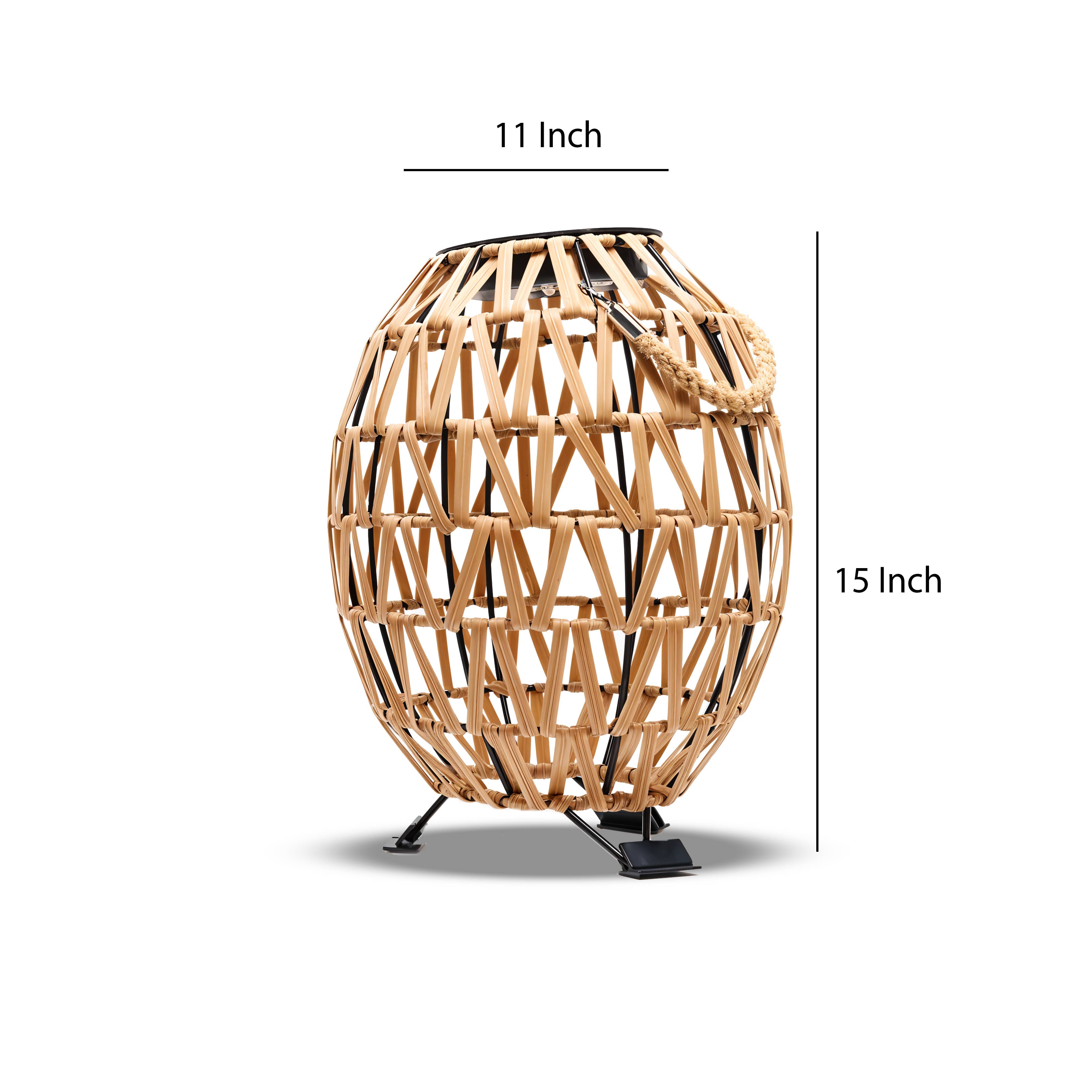LJUSBRUN Utomhus tårdroppsformad solcellslampa i rotting för bordet för wholesale på Faire7