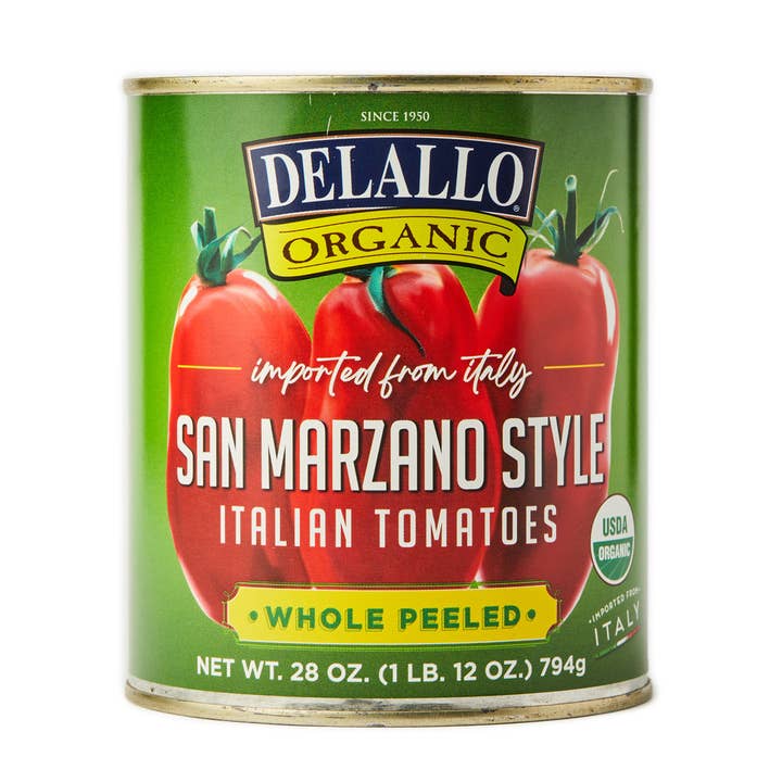 Organic San Marzano Style Whole Tomatoes (28 oz.) for wholesale by Delallo