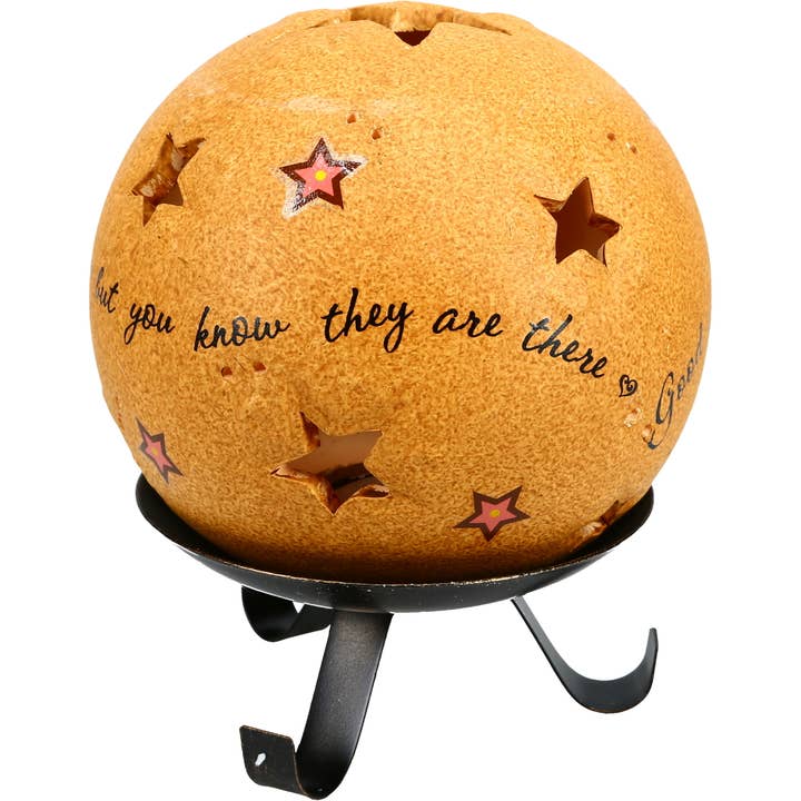 Pavilion - Wholesale Candle Holder - Good Friends - 5" Pierced Round Stars Candle Holder