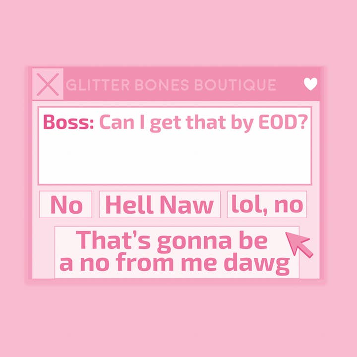 End of Day Office Life Vinyl Sticker for wholesale by Glitter Bones Boutique