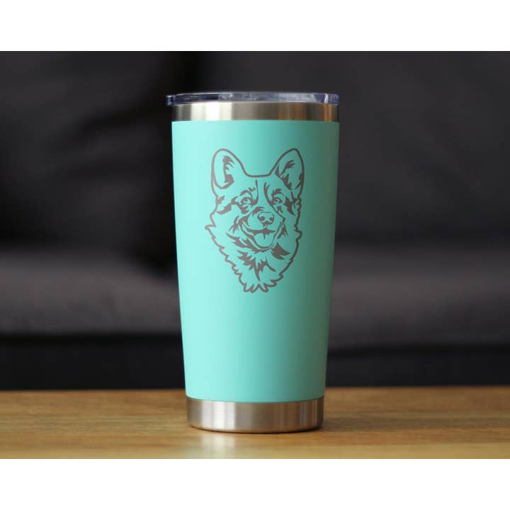 bevvee - Venta al por mayor Vaso termo - Vaso de viaje con aislamiento facial de Corgi, regalo para perros Welsh Corgi3