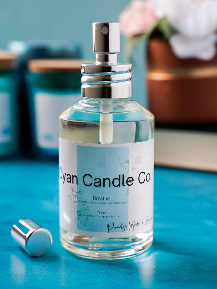 Room & Linen Spray + Sanitizer for wholesale by Cyan Candle Company