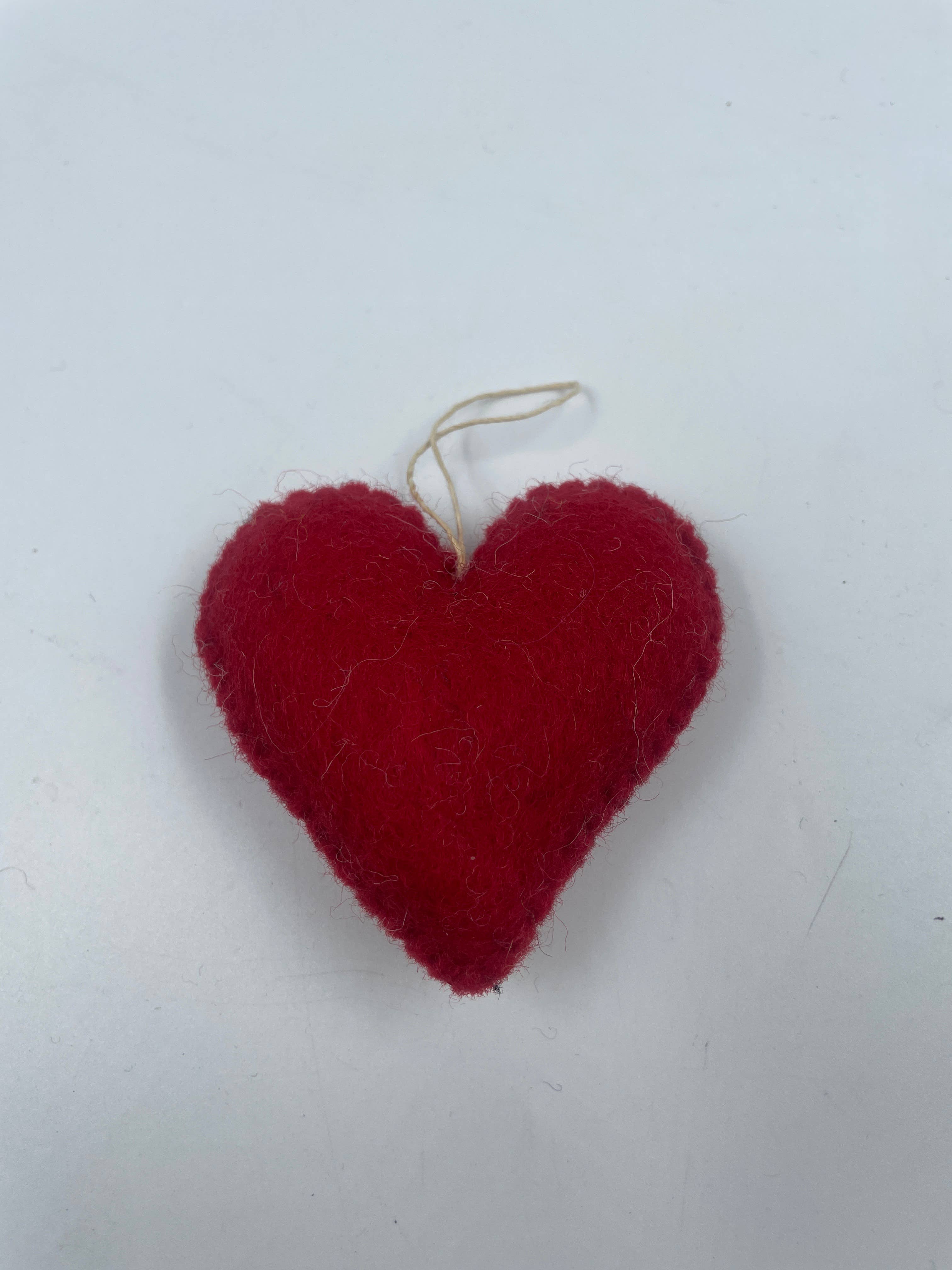 Funky Yak Ltd - Wholesale Ornament - Felt Heart Decoration/Ornaments 1