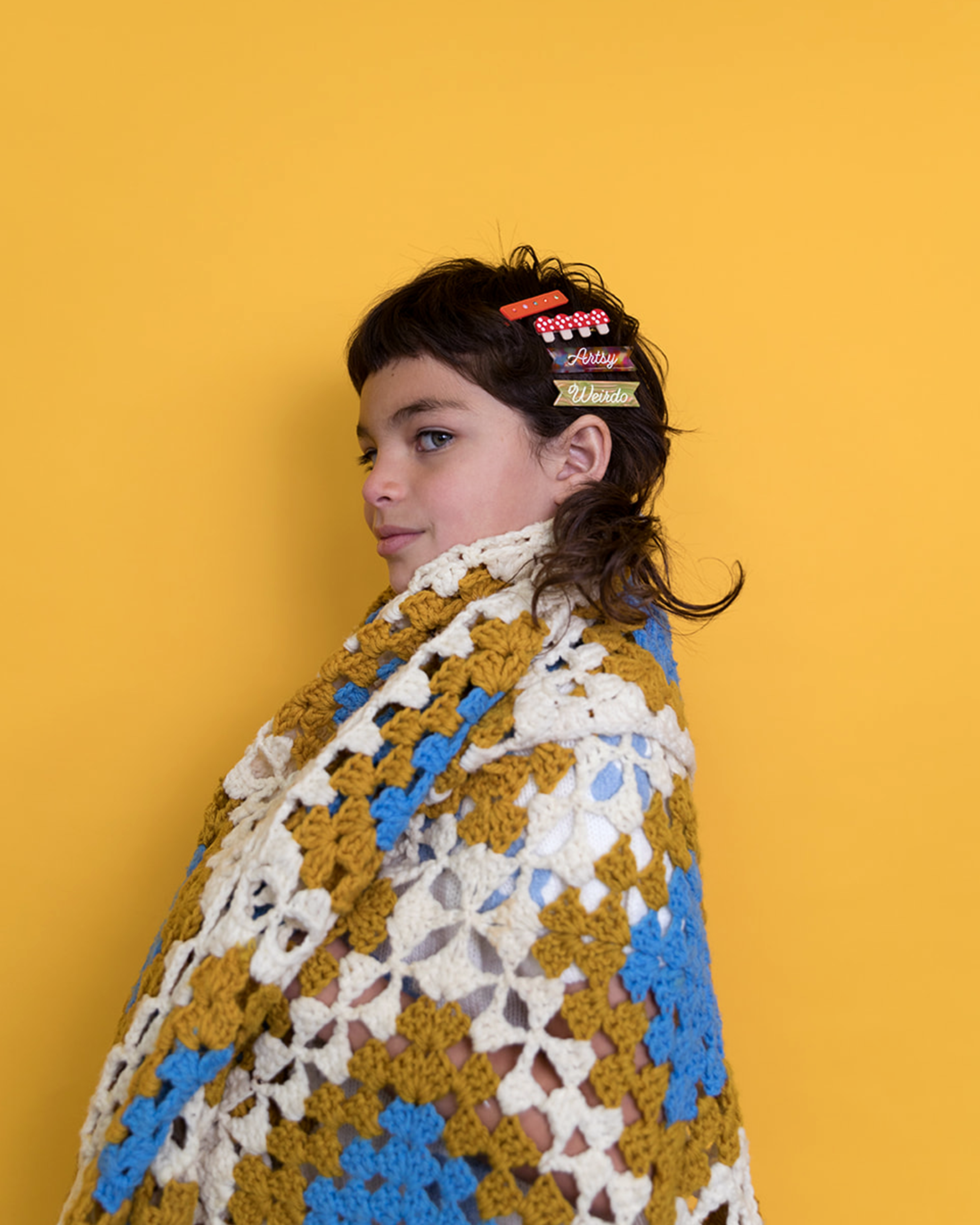 Eugenia – Clips para cabelo - Criança por atacado – Presilhas de cabelo com cogumelos para crianças - Presente barrette1