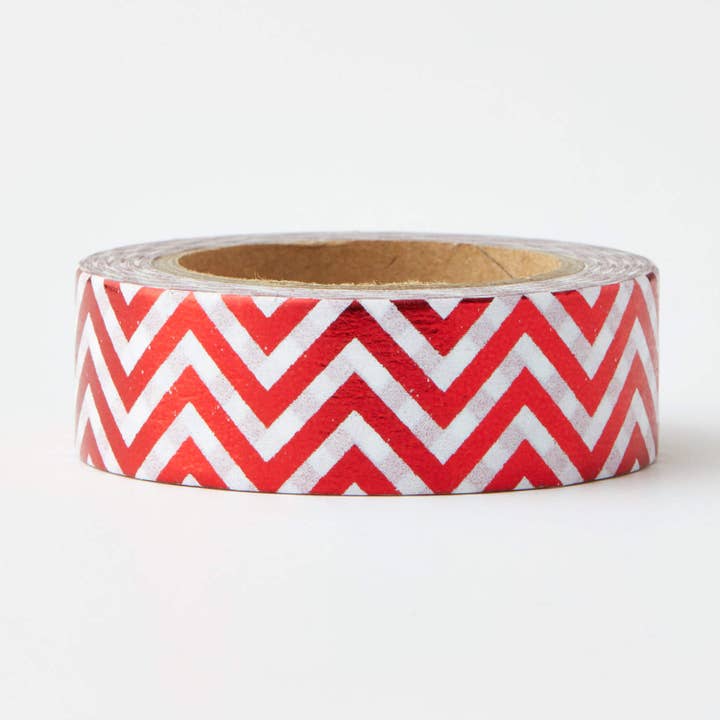 Love My Tapes Inc - Wholesale Washi Tape - Red Chevron Foil Tape