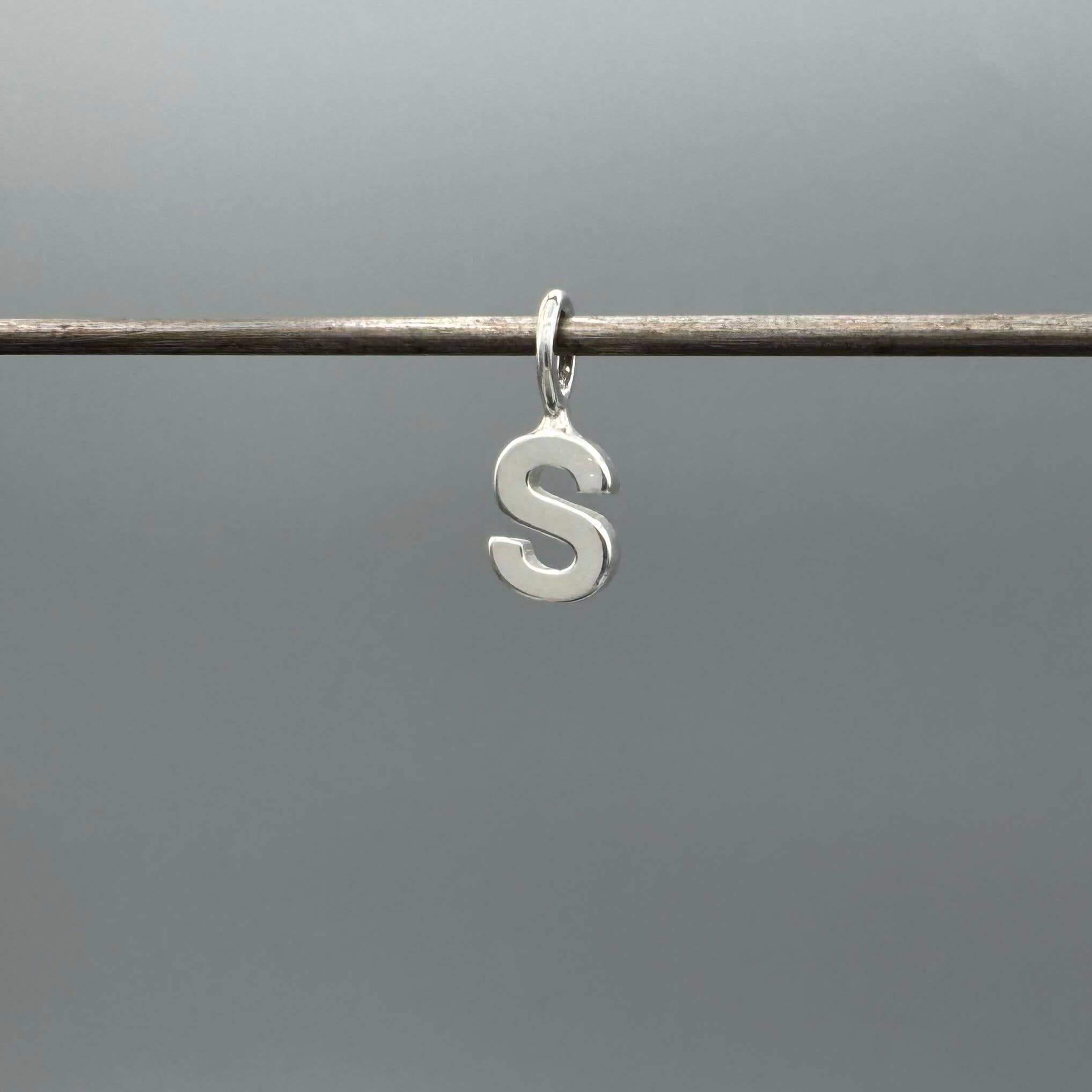 Something Silver - Wholesale Individual Charm/Pendant - Perfect Little Block Letter Initial Charm45