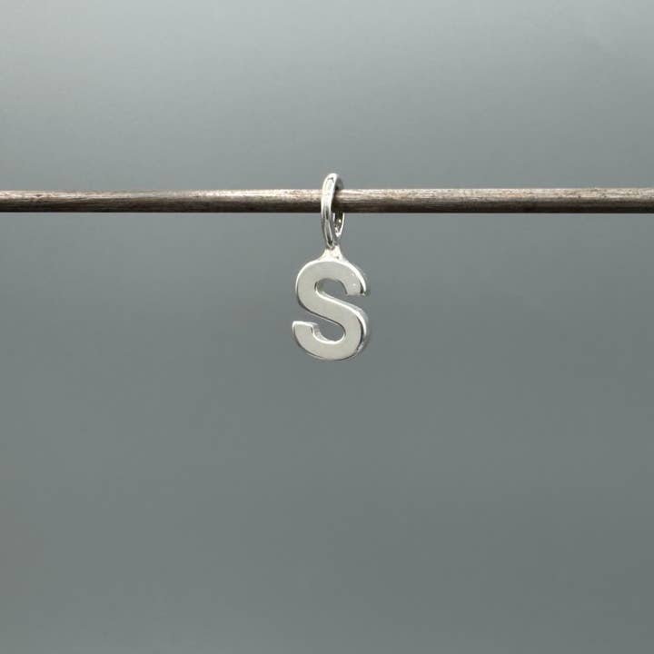 Something Silver - Wholesale Individual Charm/Pendant - Perfect Little Block Letter Initial Charm45
