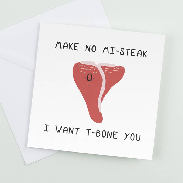Steak - T-bone | Greetings Card | Birthday Card and other Purchase Wholesale t bone steak. Free Returns & Net 60 Terms on Faire trending on Faire.