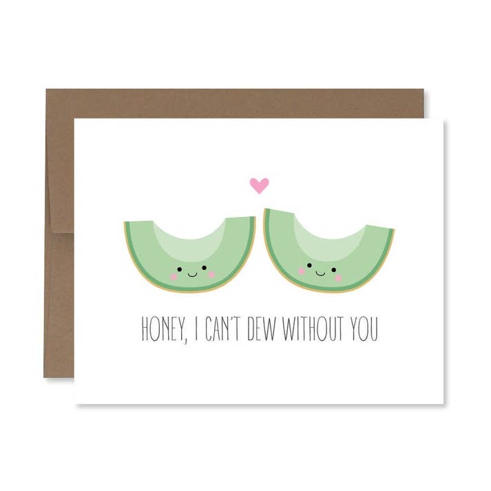 Honey I Can't Dew Without You Card for wholesale by corgicardco