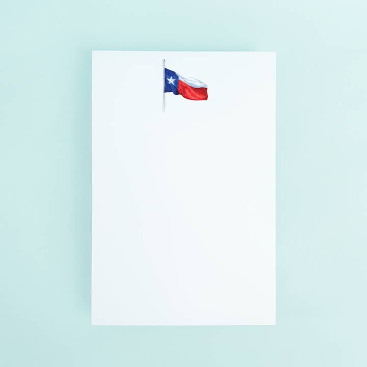 Taylor Paladino - Wholesale Notepad - Waving Texas Flag Notepad